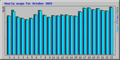 Hourly usage for October 2025