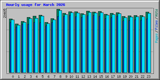 Hourly usage for March 2026